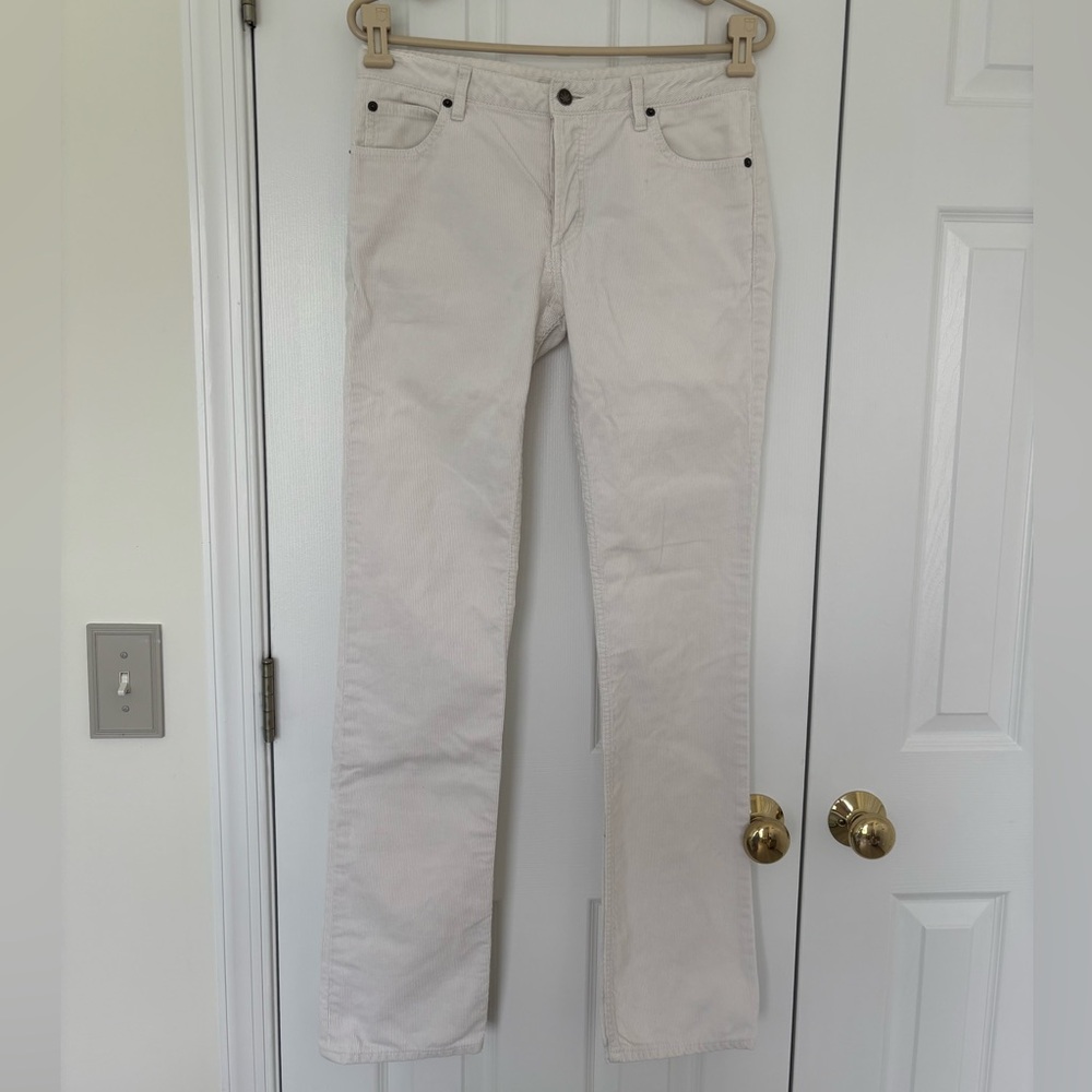 Lucien Pellat-Finet Women’s Cream Corduroy Pants - Size 28